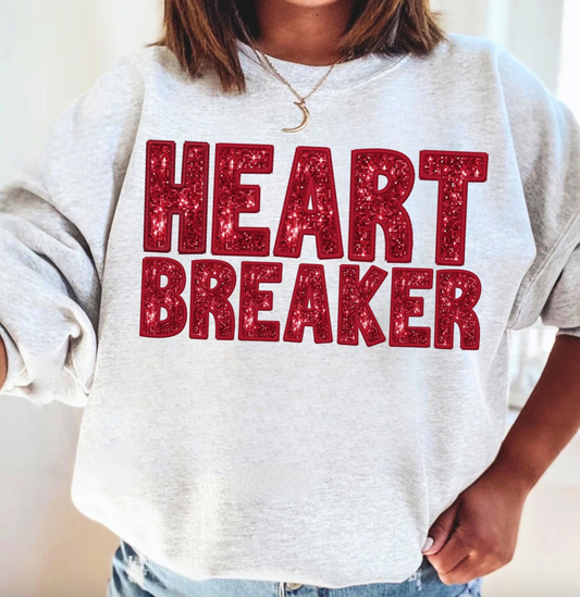 Heartbreaker faux Glitter Shirt