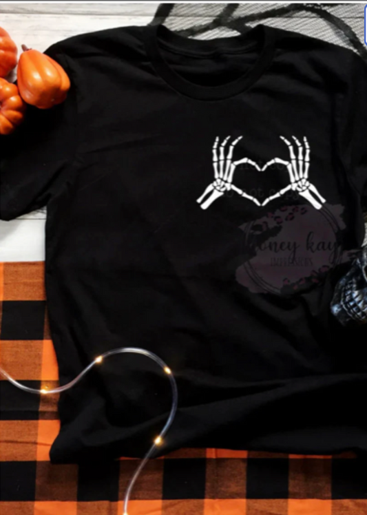 Skeleton hand heart Shirt