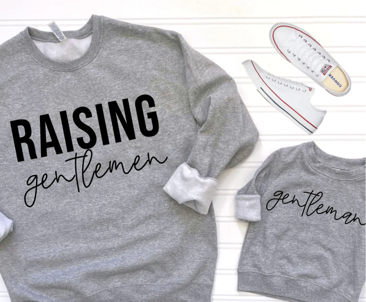 Raising gentlemen and little gentlemen shirts