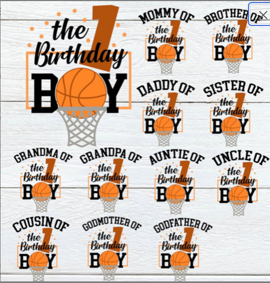 Custom Basketball Birthday boy shirt