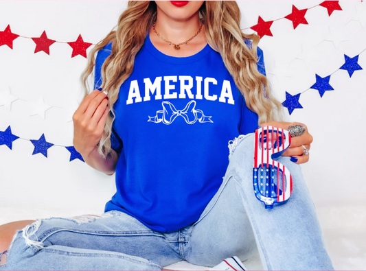 America Shirt with Bow